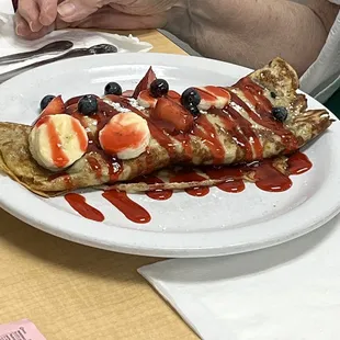 Wow. The Fruit Crepe looked and tasted great