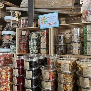 Candy in the farm stand