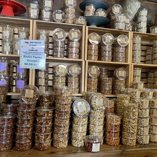 Collection of almonds and nuts