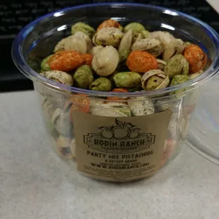 Decided to try the mixed pistachios. They're all really good! #golocal