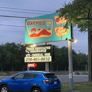 This is sign next to the truck