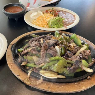 Beef fajitas