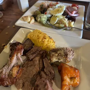 My 2 plates of food!!