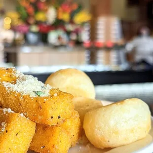 Brazilian Cheese Bread and Polenta Fries
