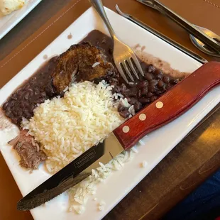 Rice beans and picaña