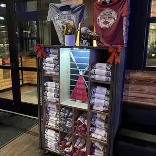 a display of t - shirts