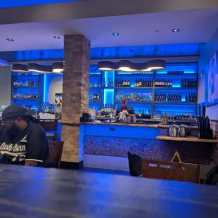 The bar area