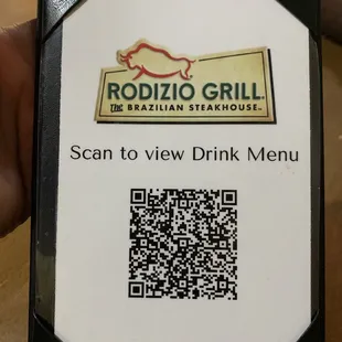 Scan to view menu! Love it