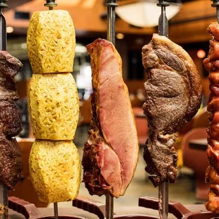 a variety of meats and sausages