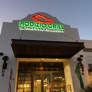 the front of the restaurant