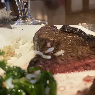 a steak and vegetables