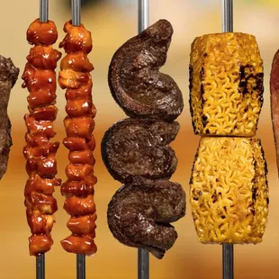a variety of grilled meats