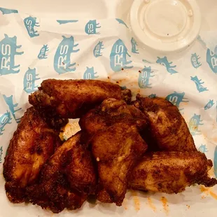 Smoked chicken wings w/h ranch dressing 6 for $13.99