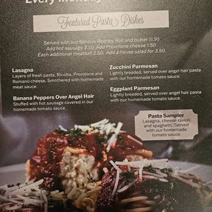 ribs, menu