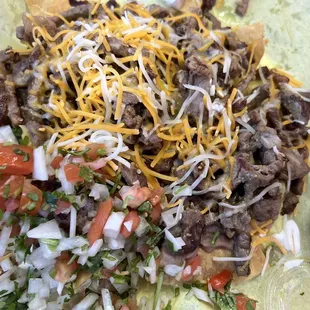 Beef/steak nachos. Very good.
