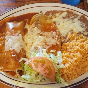 Two Item Plate: Chicken Enchilada and Chile Relleno. So bomb. Couldn't finish it.