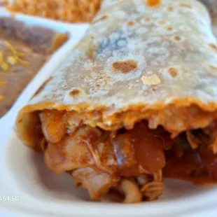 Red Chile chicken burrito
