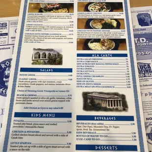 sushi and sashimi, menu