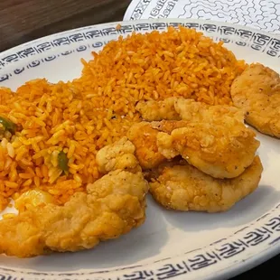 fried chicken and rice