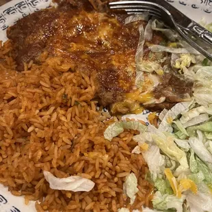 This is what happens when you leave beans and rice under a warmer for too long