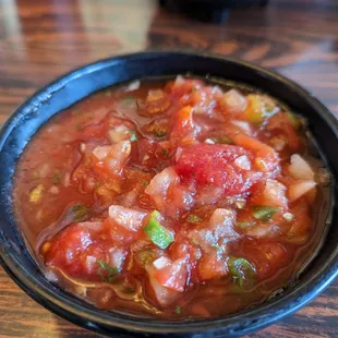 a bowl of salsa