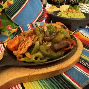 Chicken and steak Fajitas!