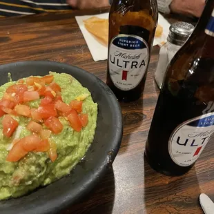 guacamole and beer