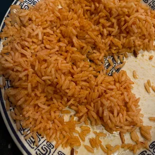 Nasty rice tasted old like they warmed it up, not soft or flavorful at all