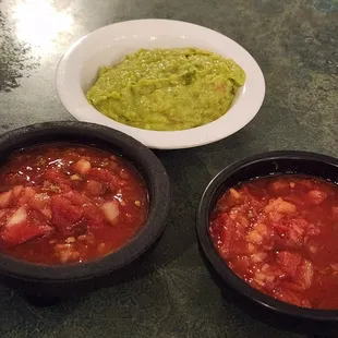 Salsa and guac for our table