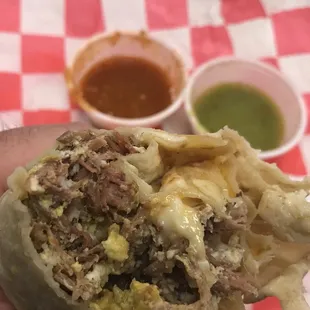 Machaca breakfast burrito so good!