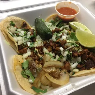 5 Mini Tacos Special with Adobada (Al Pastor/Spicy Pork).