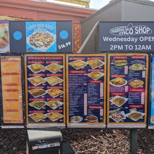 Drive thru menu