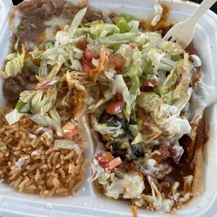 Chili relleno and tamale dinner