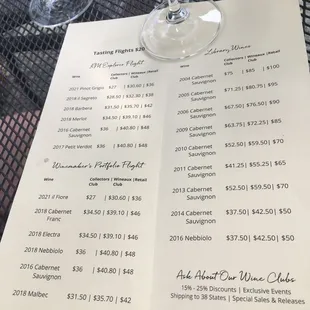 Tasting menu as of September 11 2022 4pm