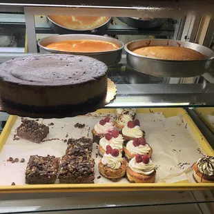 a variety of desserts