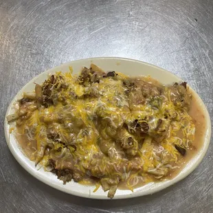 Chicharrón Chilli Cheese Fries!