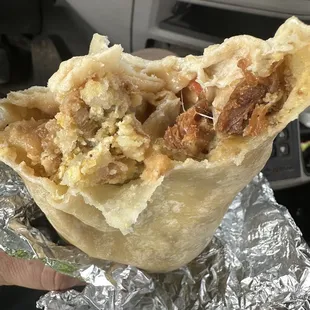 &quot;El Fluffyz&quot; Burrito w, Carnitas &amp; Chicharron