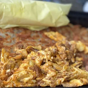 a close up of a plate of food