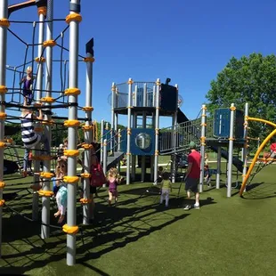 Up close with some of the big kids playground.