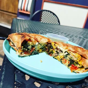 a plate of food on a table