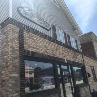 the outside of the building