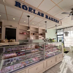 the interior of the bakery