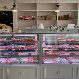 a display of pastries and pastries