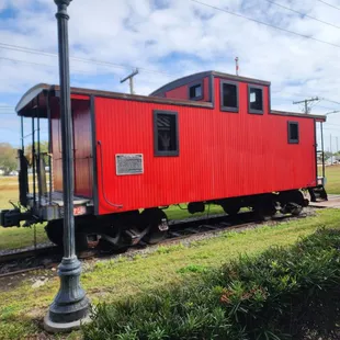 Caboose outside deli