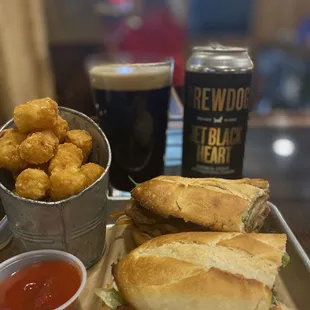 Monica's suggestion to order the Bahn Mi with crispy tater tots!!