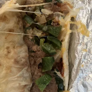 Poblano Escobar is a filling vegetarian option. Lovely flavor on that roasted pepper, very mild for the heat fearing. 09OCT24