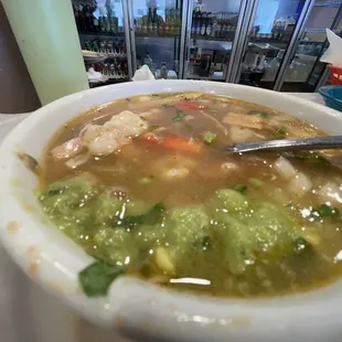 Tortilla soup with everything
