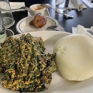 Egussi Stew Fish with yam fufu