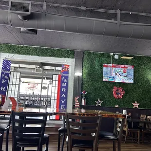 Interior with cute Miami-like walls
