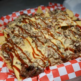 a plate of nachos